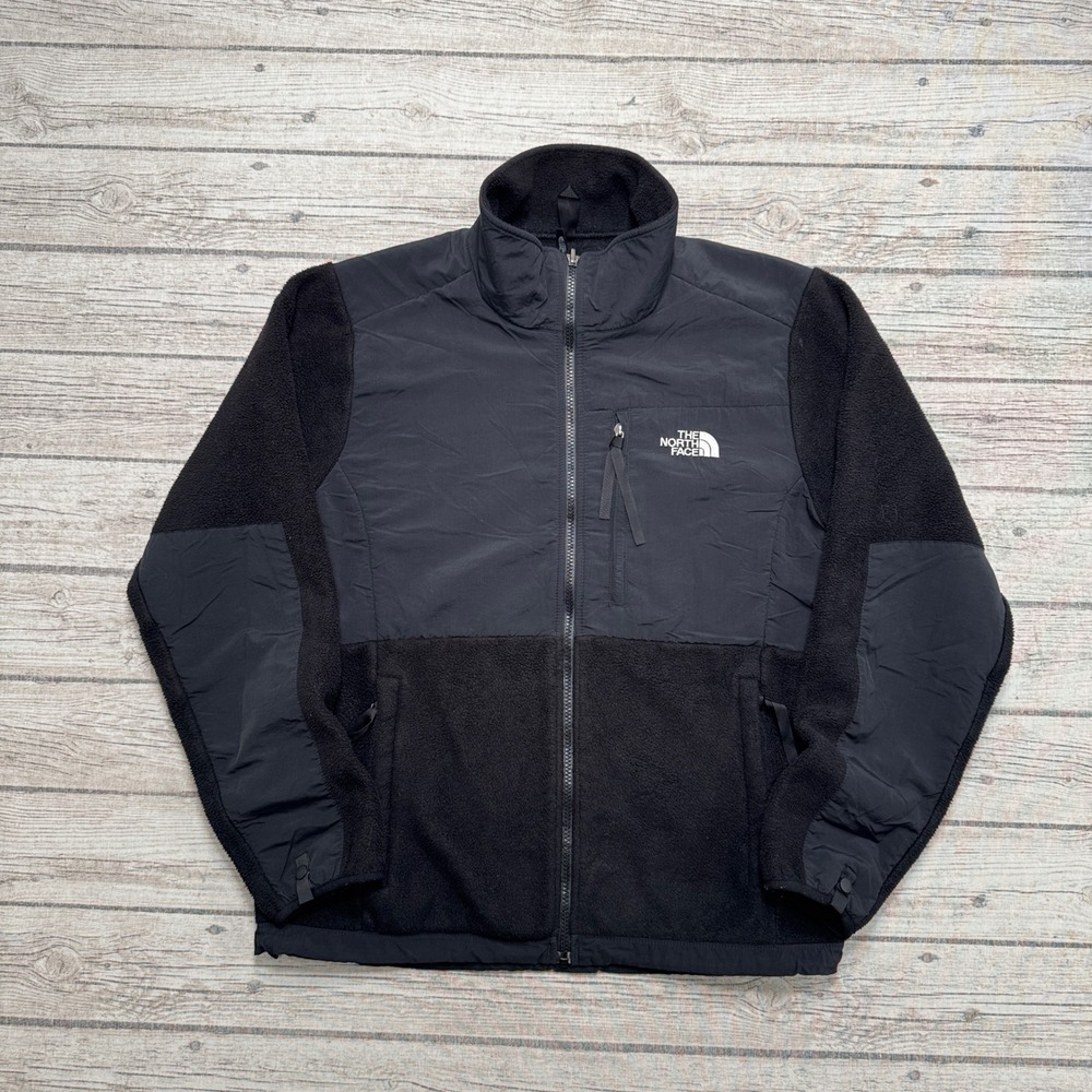 The North Face Jacket Womens Large Black Denali Fleece Polartec Mockneck Outdoor